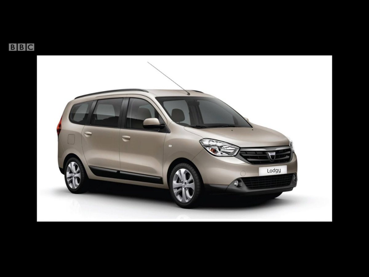 Good news, chaps. 

No, what?

There's a new Dacia!

And I've got a picture of it. It’s called the Lodgy.

That's a looker, isn't it?!

#TopGear
