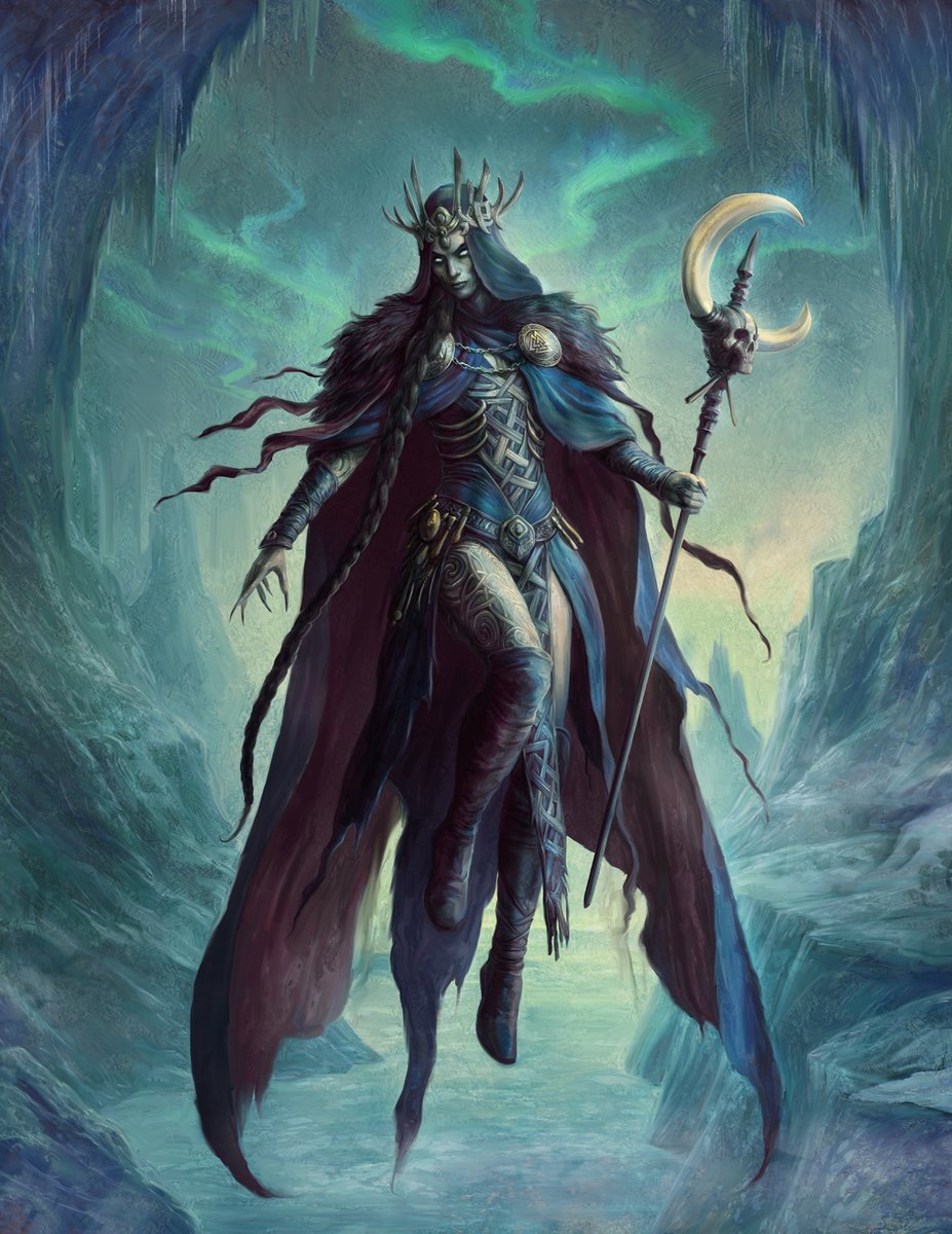 Hel, queen of the Norse underworld. Done for my personal project Mausolea.