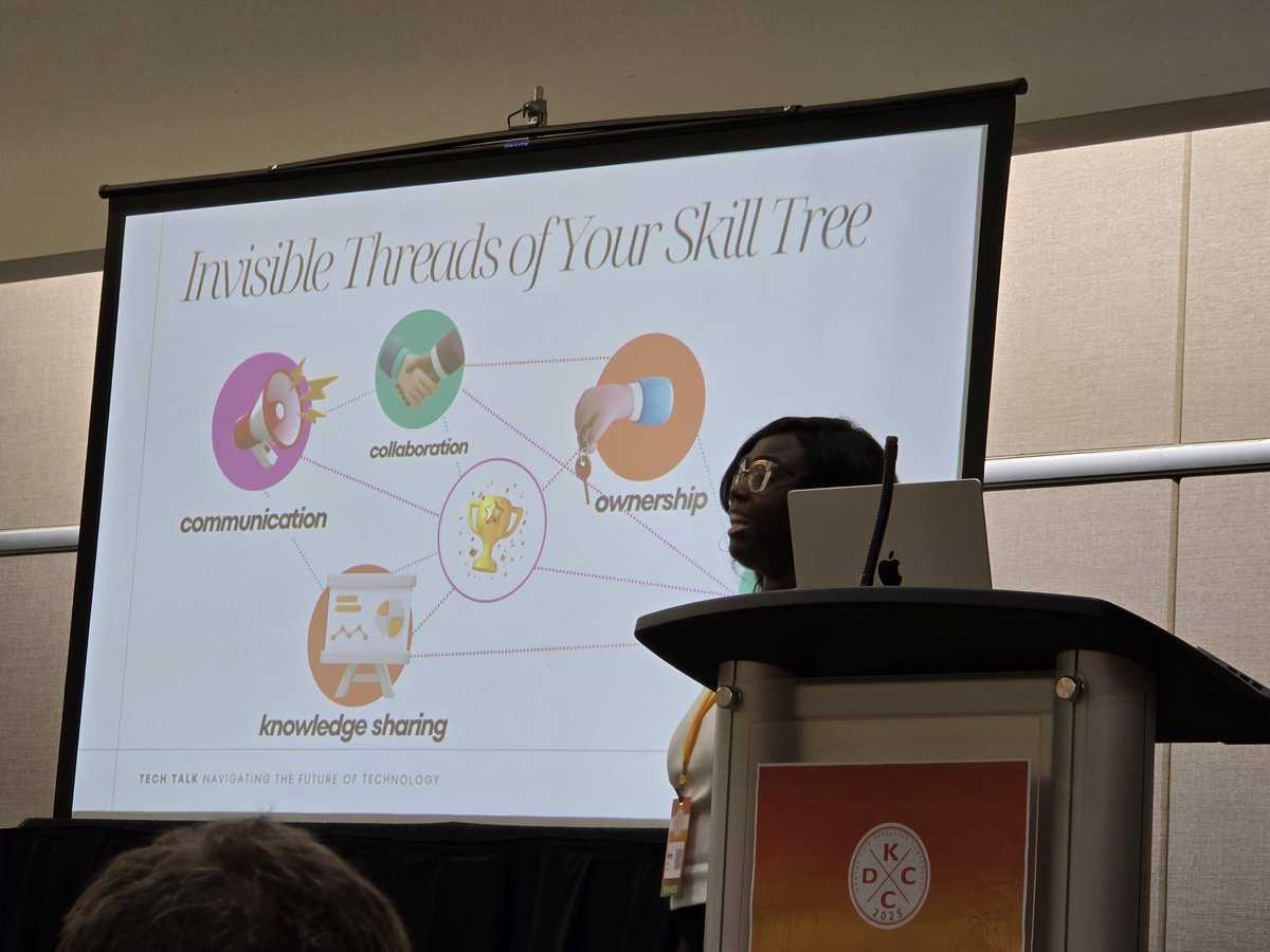Meniouss's tweet image. Learning how to Grow My Developer Skill Tree with Bree Hall at #kcdc2025