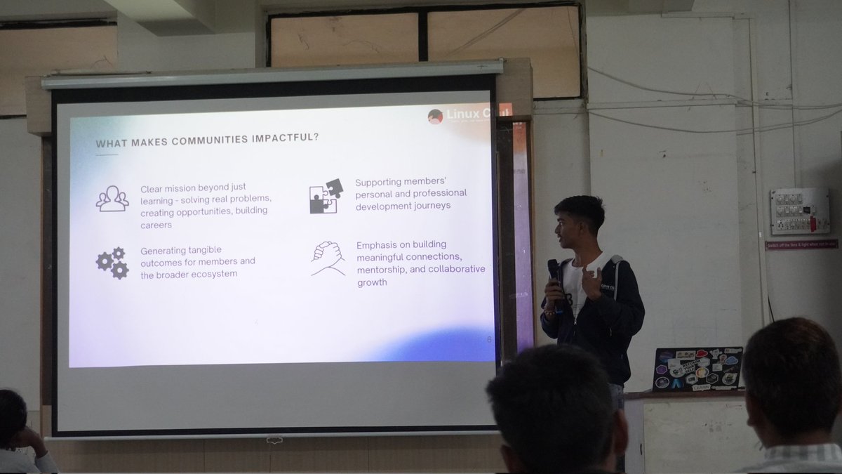 pratikstwts's tweet photo. That is wrap from our july Meetup🔥!

From MLOps to Tech Communities to Docker &amp; Spring Boot, we had an amazing day of learning &amp; connection 🚀

Thanks to our speakers:
@TejeshYewa45395
@pratikstwts
@GopalSa48048500

And to all attendees for making it special ❤️

#LinuxClub https://t.co/1cXXNIeJnG