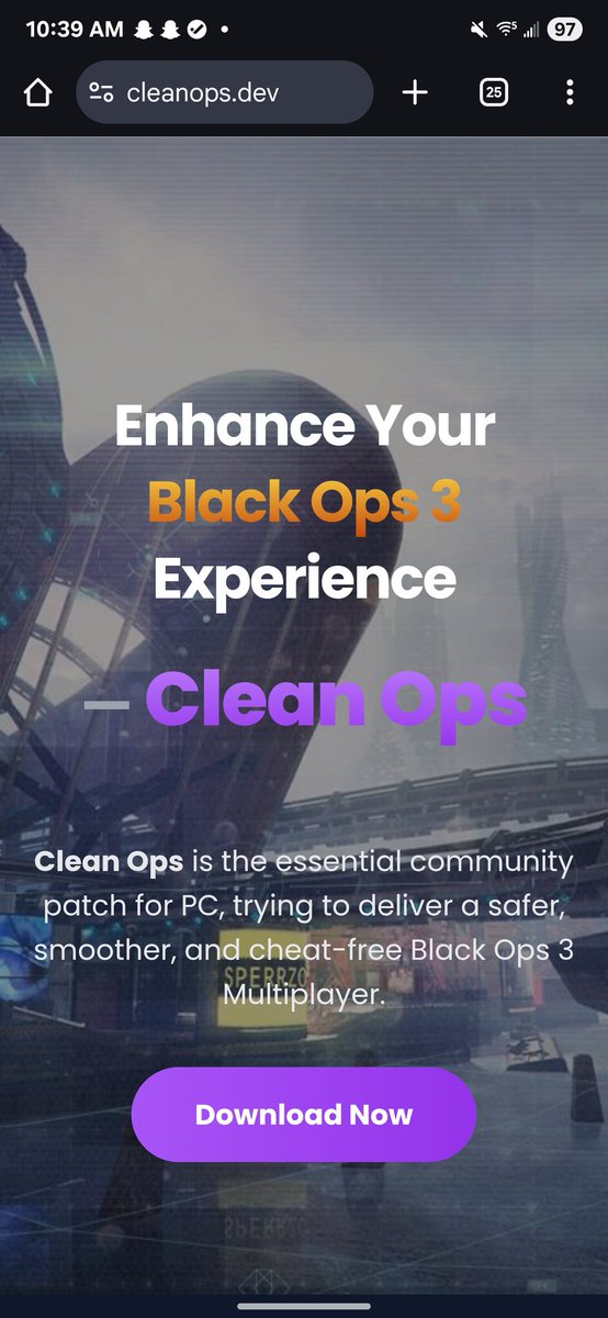 ItzPlatic's tweet photo. Clean Ops for call of duty Black Ops 3 is my favorite "client" so far. So simple and perfect 🫡 https://t.co/bm2TavKICL

PS you can join games in two clicks and it has player counts for different game modes maps and overall! https://t.co/MNsMzw6phd