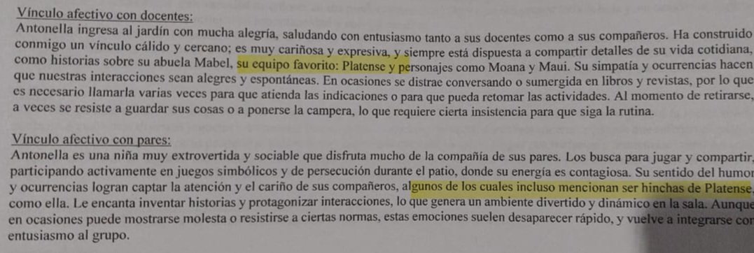 leo_platense's tweet image. El informe de mi hija me llena de orgullo pero mas orgullo me da, que esta haciendo calamares a los compañeritos del jardin. Vamos por buen camino 🤎🤍🤎⭐️