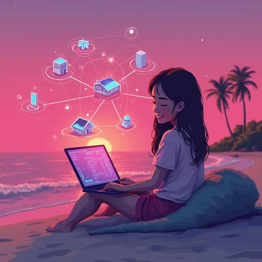 Alla_2056's tweet photo. Sipping wine and thinking about how @theblessnetwork is making waves with decentralized compute. Soon we'll all be sharing idle processing power while we sleep - like a neighborhood power grid but for computing. The beach is the perfect place to ponder the distributed future 🏝️💻 https://t.co/maW8hiGsl6