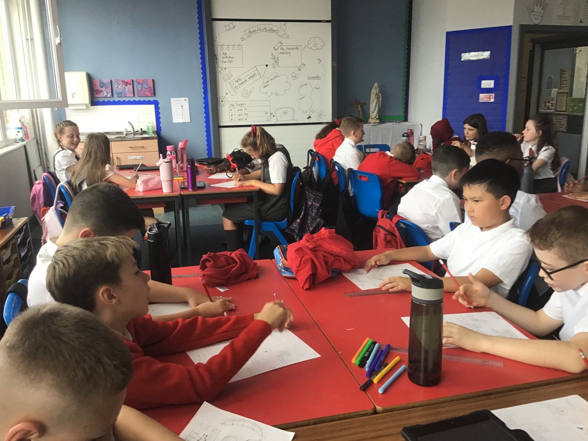 MissMcMillanCC's tweet photo. Primary 7βs first day! π A fantastic start! We began getting to know each other by creating sketch notes - canβt wait to see their ideas unfold this year! π‘ππ¨ #BackToSchool #Primary7 @CorpusChristi_K https://t.co/2jpIXPubbn