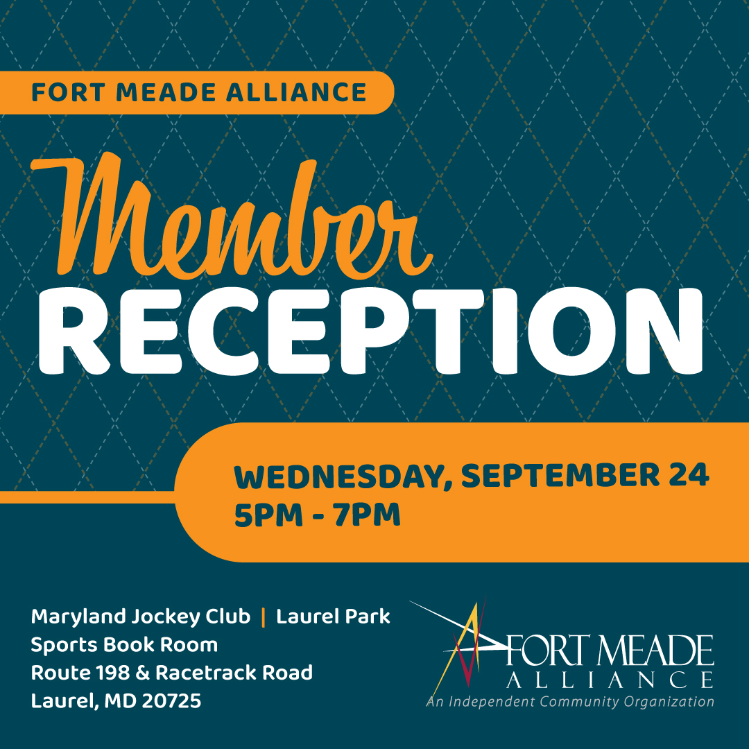 FtMeadeAlliance's tweet photo. #FMA members are invited to celebrate the power of partnership with us on Sept. 24. 

This is an exclusive event where our valued members can connect with fellow leaders and strengthen the bonds that help the #FortMeade region.

Reserve your spot: https://t.co/0bn5CH7UFj https://t.co/AnFDiMvK4h