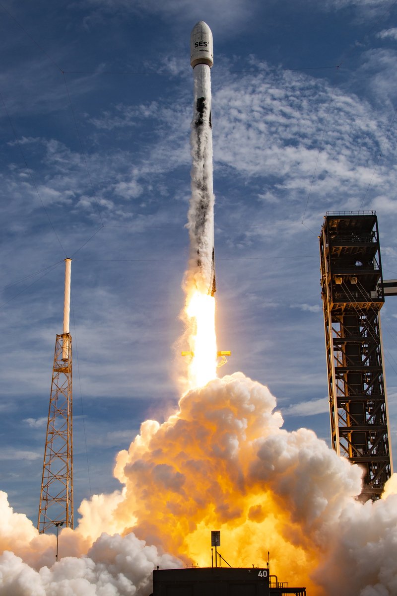 SES_Satellites's tweet photo. Last month, we sent our ninth and tenth #O3bmPOWER satellites into orbit - expanding our network to empower communities and businesses with faster, more reliable connectivity, even in the most remote corners of the world.

📸 Here’s a snapshot from launch day.

#BetterForSpace #SESEmpower