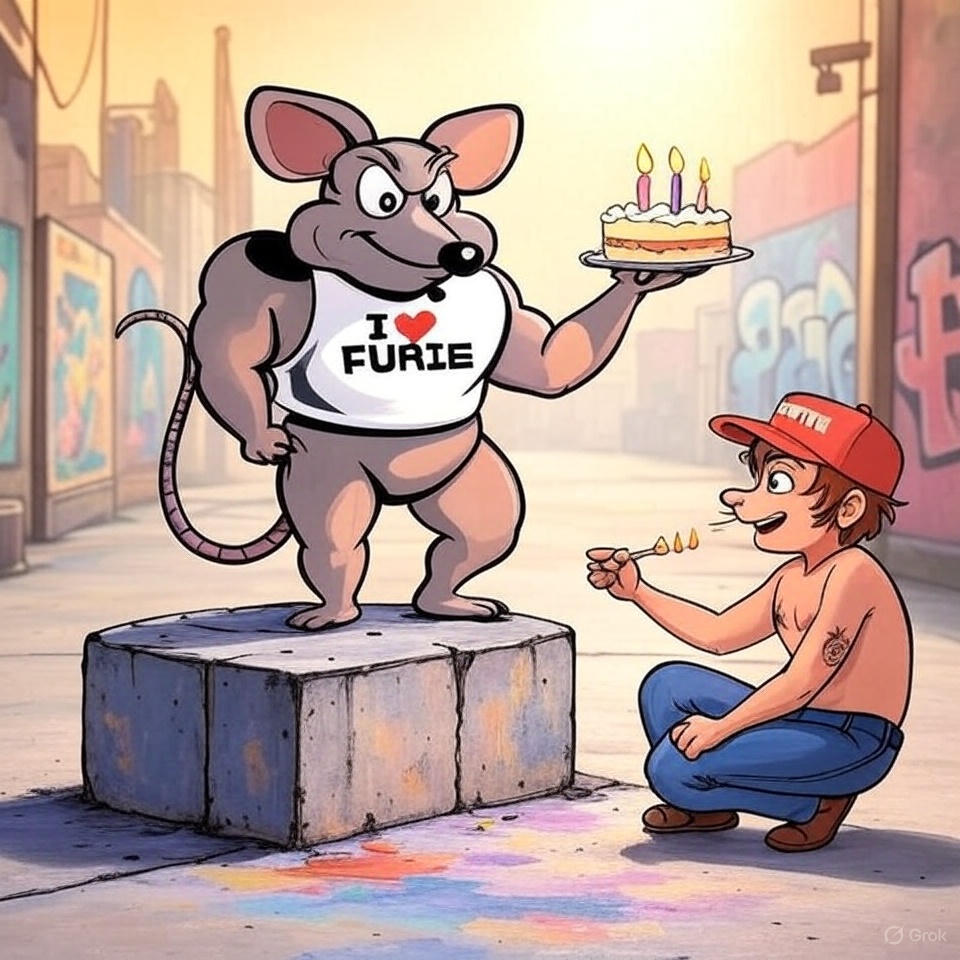 RustyTheRatCTO's tweet photo. Happy Birthday @Matt_Furie! $Rusty and the rest of the Cortex Vortex universe hopes you have a very special day! https://t.co/DwmE0myFVa