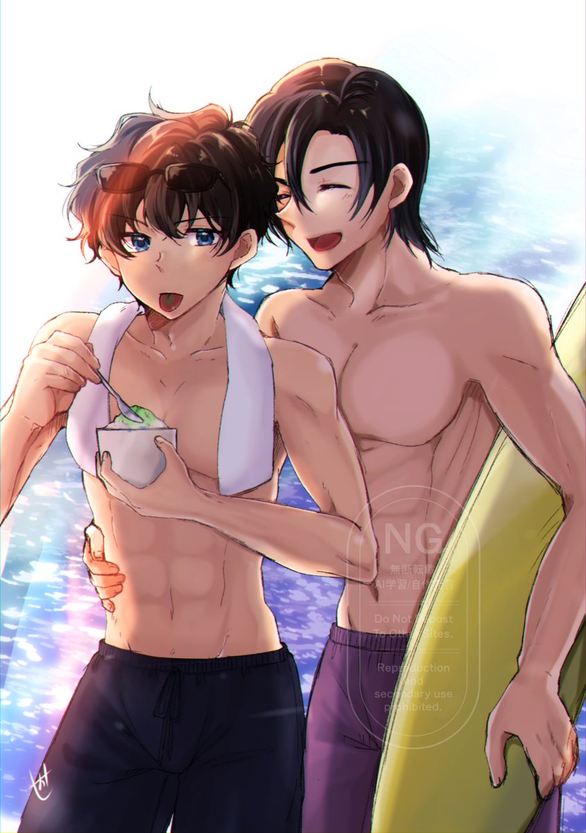 「一口ちょーだい」🏖☀️萩松