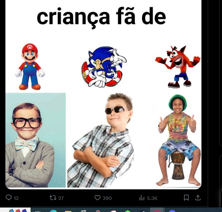 ContextOf53404's tweet image. "Qual será a minha tribo?"
"Pra mim você é mt especial... autista"
"Pelo som do berimbau, meu cu já levou pau"