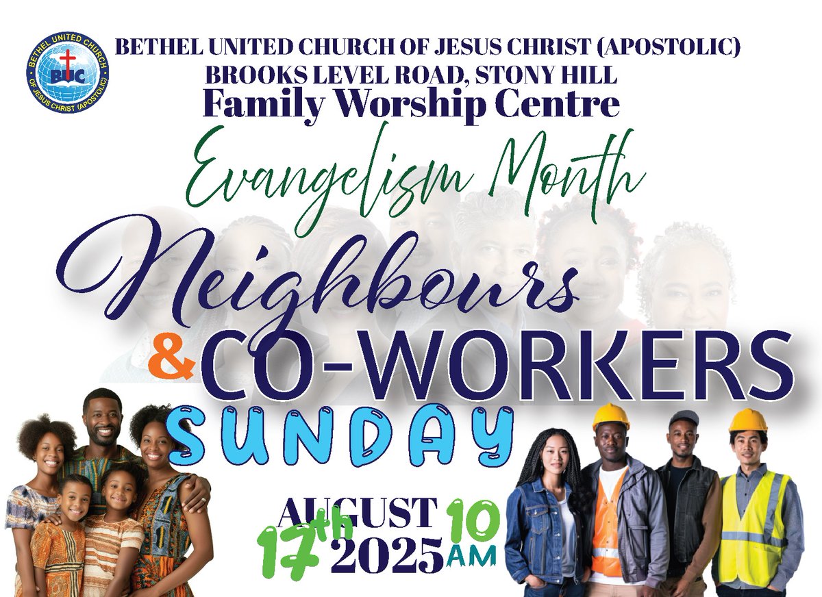 devon_snr's tweet photo. We welcome to Men's Ministry Service Sunday, our neighbours and co-workers to BUC Family Worship Center Stony Hill. 

It's evangelism month and evangelism is everybody business! https://t.co/WodI08Dg4M