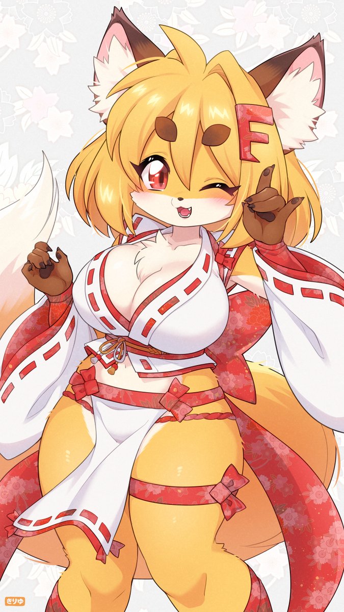 甘口さん（<a href="/amakuchi49407/">甘口</a>）のフォクシィ・レナちゃんのファンアートを描かせていただきました！！🦊❤️