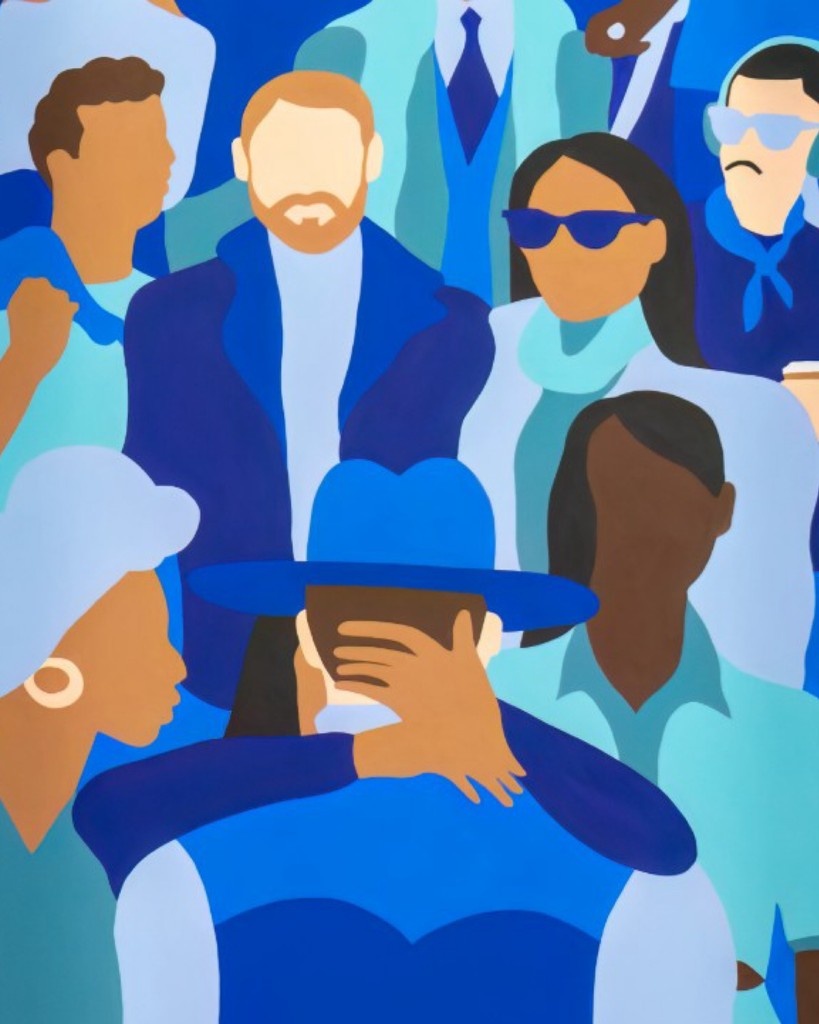 While we tend to feature a lot of the advisory work we do at MKG, we also have an immensely talented appraisal team that we want to highlight as well! 

Xavier Schipani (American, b 1984)
We Come in Waves, We Come to See, 2022
Acrylic on canvas