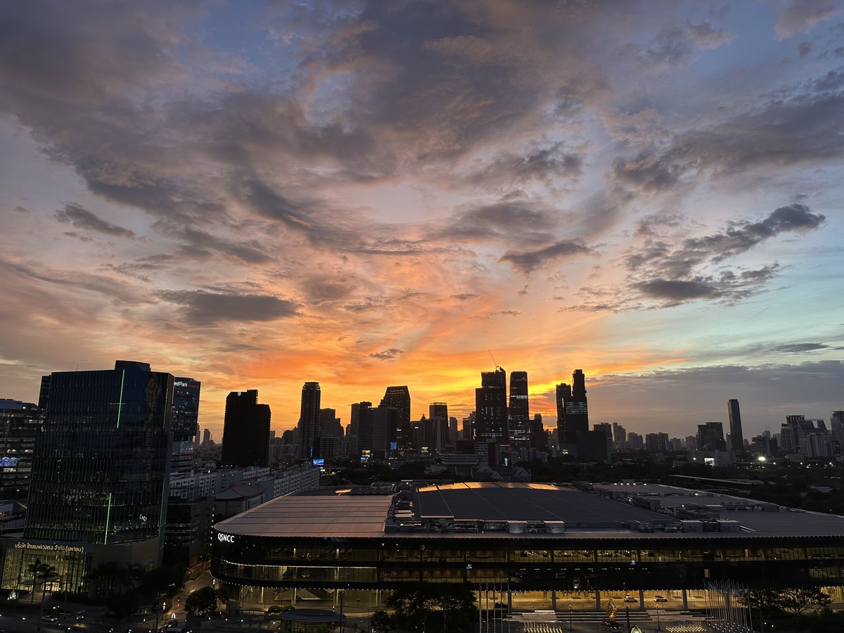 Bangkok sunset 6.42pm on 14 August 2025.