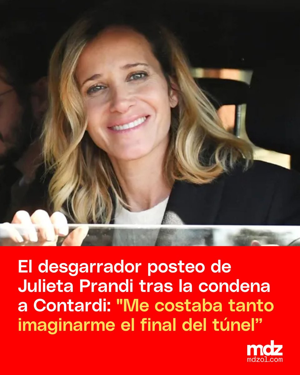 mdzol's tweet image. 🗣️ La conductora recordó el difícil camino recorrido desde que decidió denunciar los abusos sufridos:
"Me costaba tanto imaginarme el final del túnel... Desde aquella primera vez que me animé a denunciar (...) pasaron cinco años".

#JulietaPrandi #Condena #ClaudioContardi
