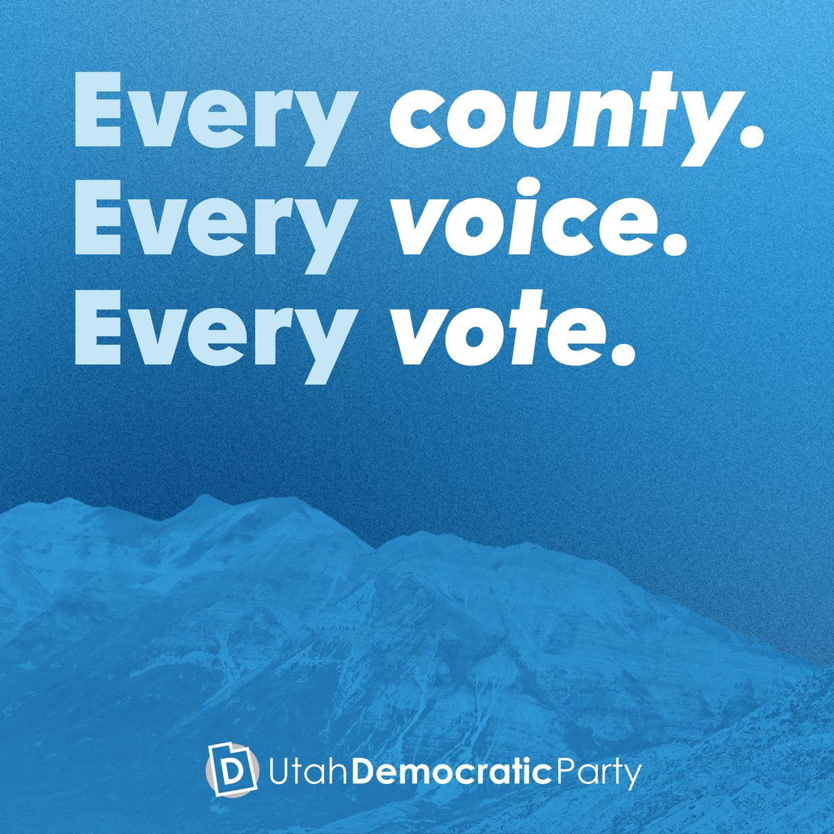 From the snow-capped peaks to the red rocks, Utah Democrats are fighting for every county, every voice, and every vote. 💙