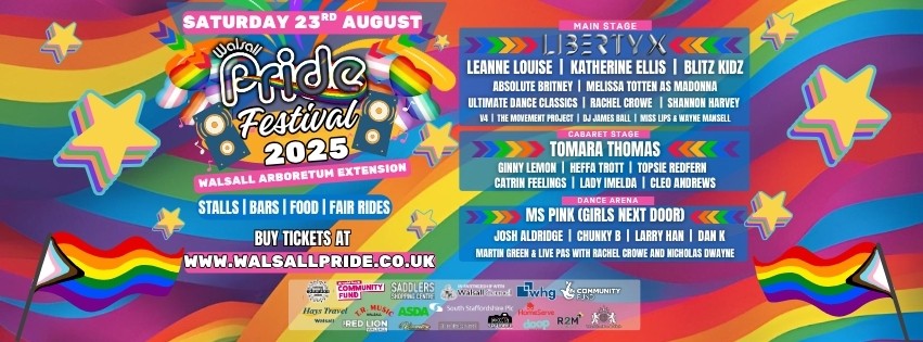 We'll be at Walsall Pride next weekend with a chance to make leather wristbands! 🌈
👉 walsallpride.co.uk