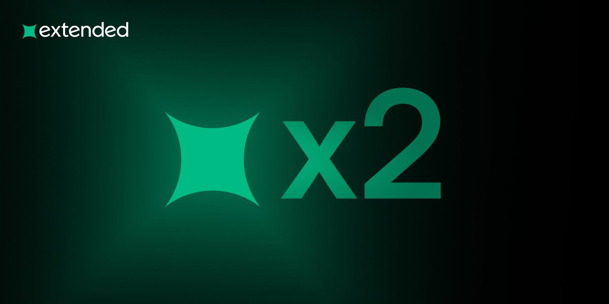 extendedapp's tweet image. Reminder: Extended is distributing a doubled points pool for all activity during August 12 – August 25.