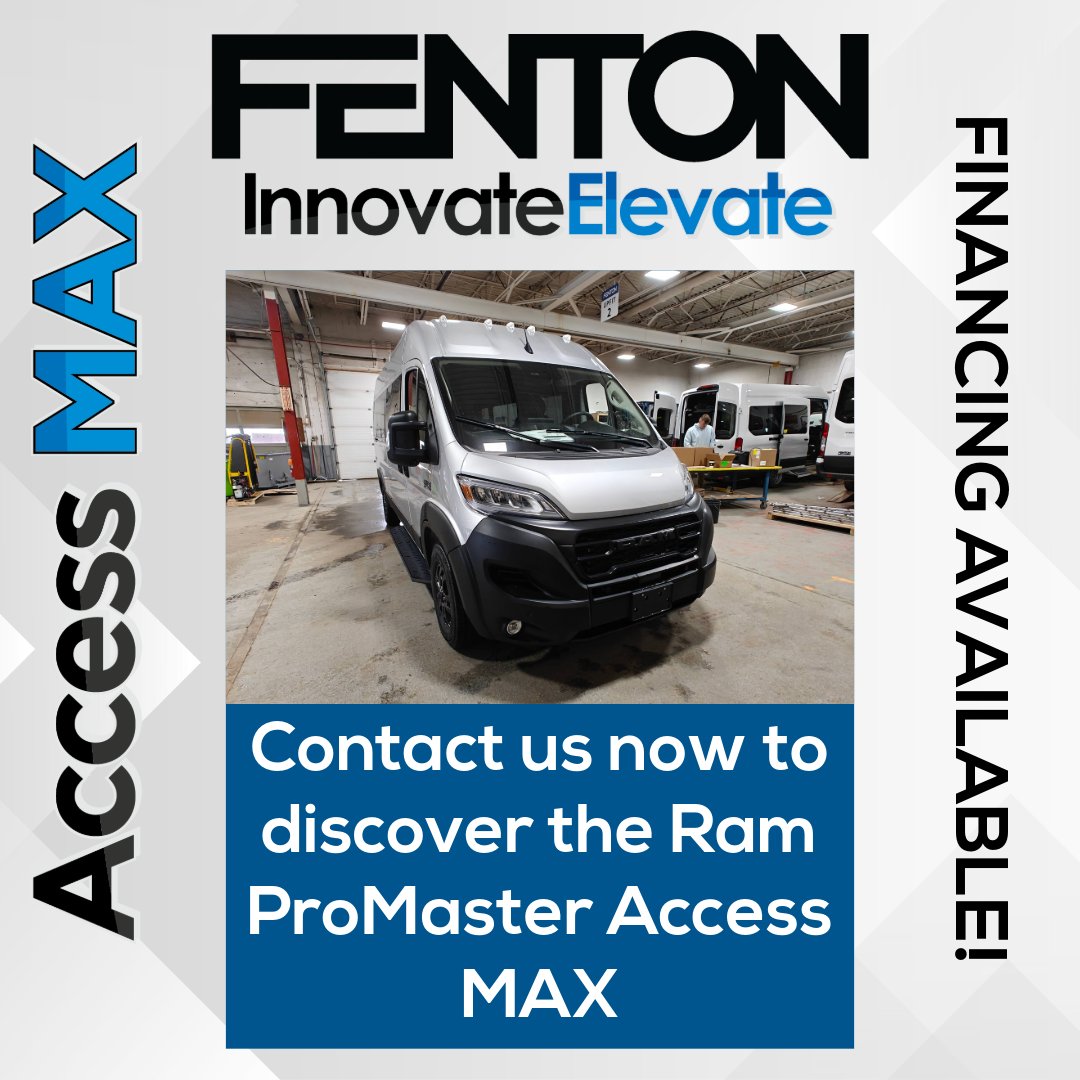 FentonMobility's tweet photo. 🚐 Discover accessibility redefined with the Ram ProMaster Access MAX!
Designed for versatility, built for comfort, and ready to elevate your transportation needs.
📞 Contact us today to learn more — financing available!
#AccessMAX #FentonMobility #AccessibleVan #ProMaster https://t.co/wKljFro9V6