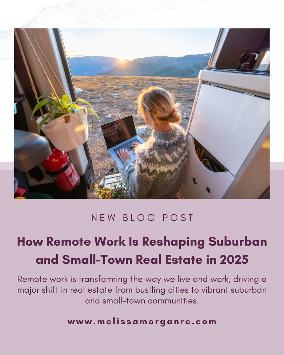 MelissaMorganRe's tweet image. melissamorganre.com/2025/08/14/how…

#RealEstateTrends #RemoteWorkLife #SuburbanLiving #SmallTownVibes #RealEstateTips #YourFavoriteRealtor #melissamorgan