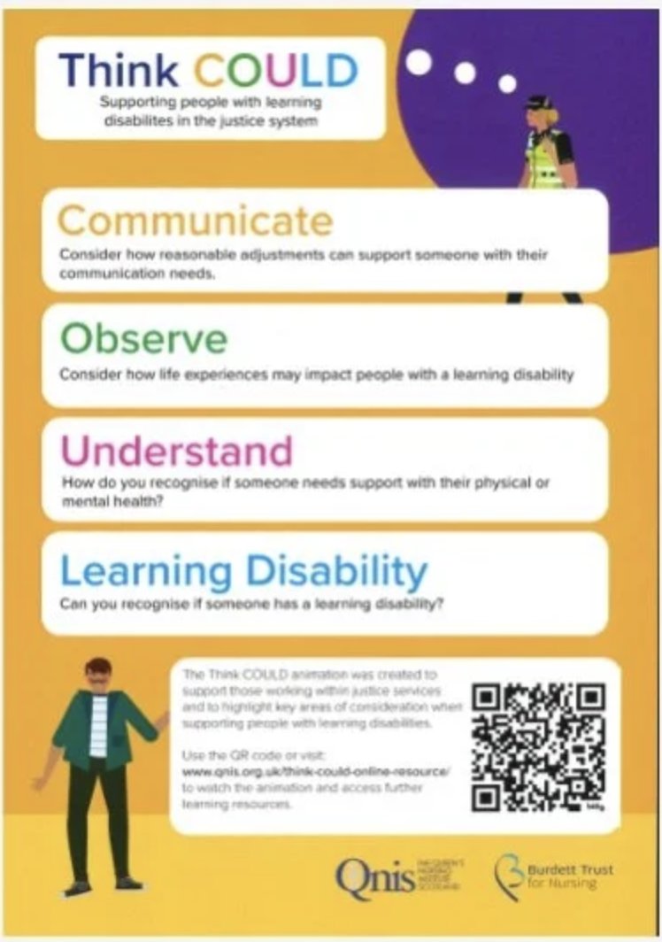 📰NEWS: Supporting people with a learning disability in the justice system

Read more here: tinyurl.com/4hxx9zn3