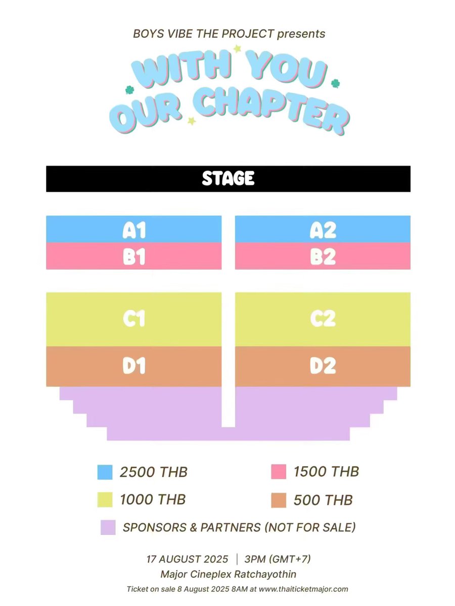 อยากเจอทุกๆ คนมากๆ ครับ มาเจอ Chang BV10 ที่งานแฟนมีตกันนะครับ 

🩵 Boys Vibe The Project presents ‘With You, Our Chapter’ 🩵 

📆 17 สค.นี้ 15.00-20.00 น. ที่เมเจอร์ซีนีเพล็กซ์ รัชโยธิน 

🎟️ บัตรราคา 500 , 1000, 1500, และ 2500 บาท

⏰ จองบัตรที่ thaiticketmajor.com  ด่วน!