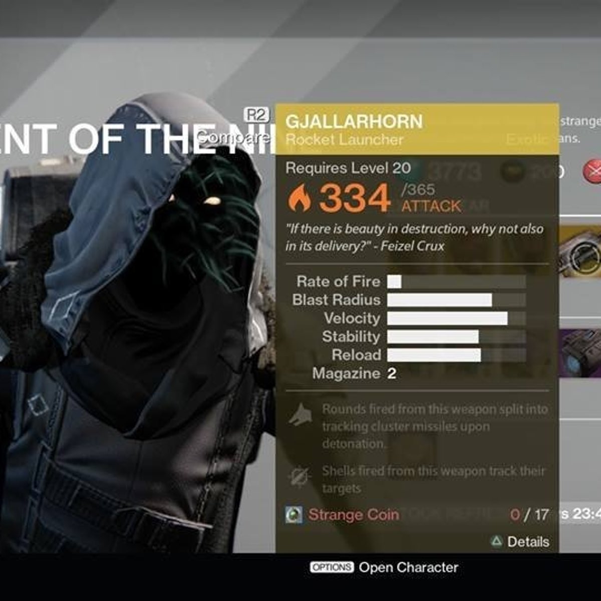 10 years ago today: Xur sold Gljallarhorn in Destiny 1