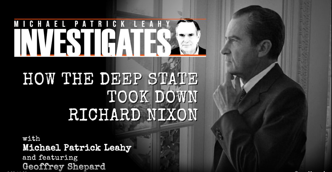 GeoffShepardEsq's tweet photo. For a limited time, you can watch me in “How the Deep State Took Down Richard Nixon,” a documentary from @michaelpleahy for free.  https://t.co/dkbfySY6KM https://t.co/TWDHlIdBiU
