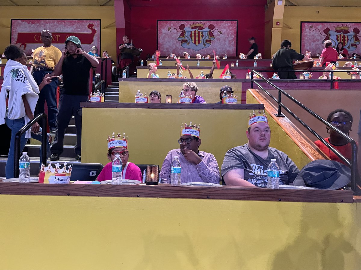 TheirPlaceNJ's tweet image. ⚔️ From crafting shields 🛡️ to cheering at @medievaltimesnj, our day was full of knights, jousting &amp;amp; creativity! 💜 #InclusionInAction