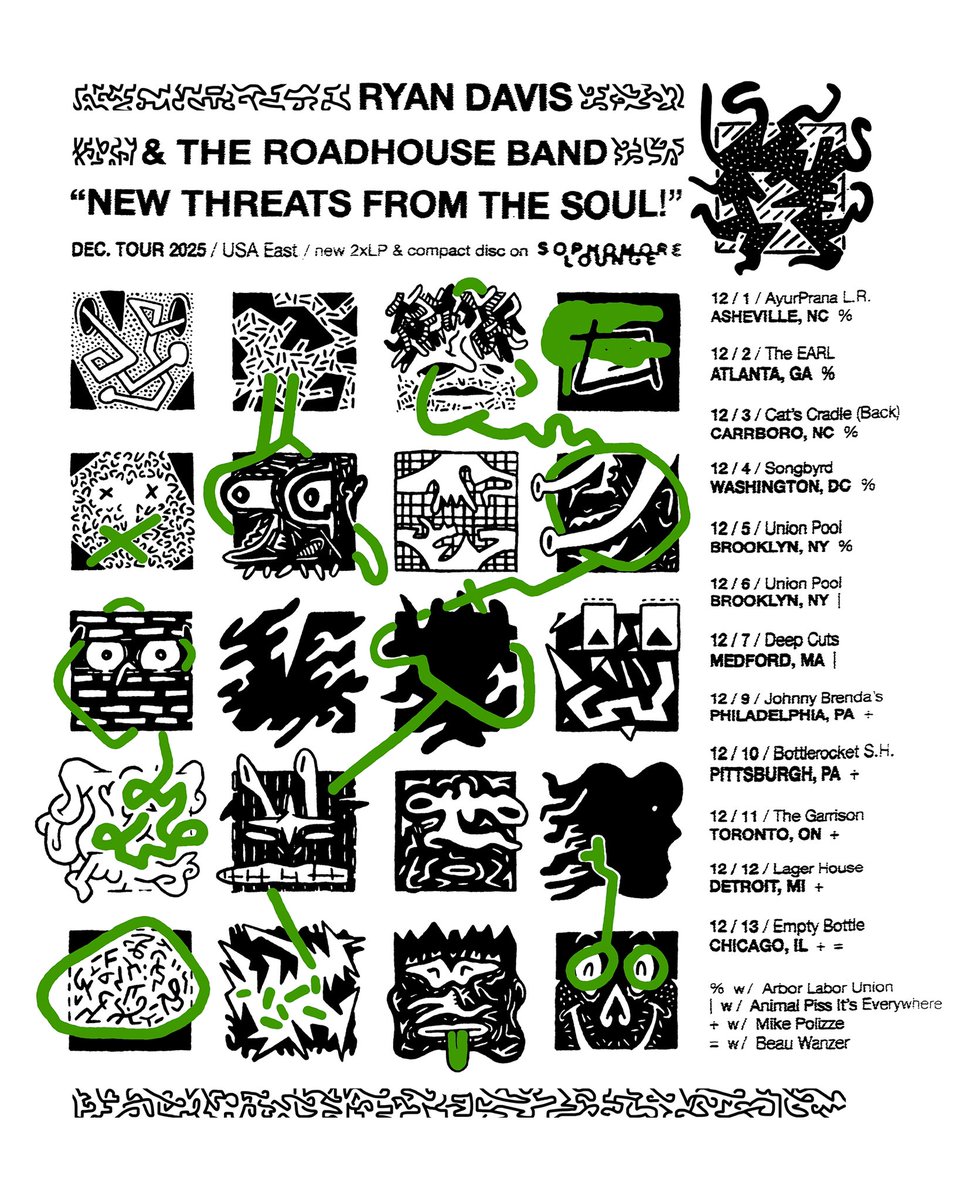 Tour dates w bud, Ryan Davis &amp; The Roadhouse Band in December: