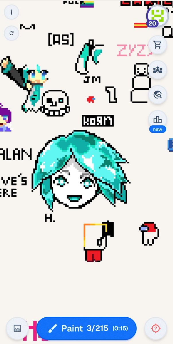 Made Phos in wPlace ~ working on diamond next ~ #wplacelive #housekinokuni #housekinokuni_fanart #AnimeArt