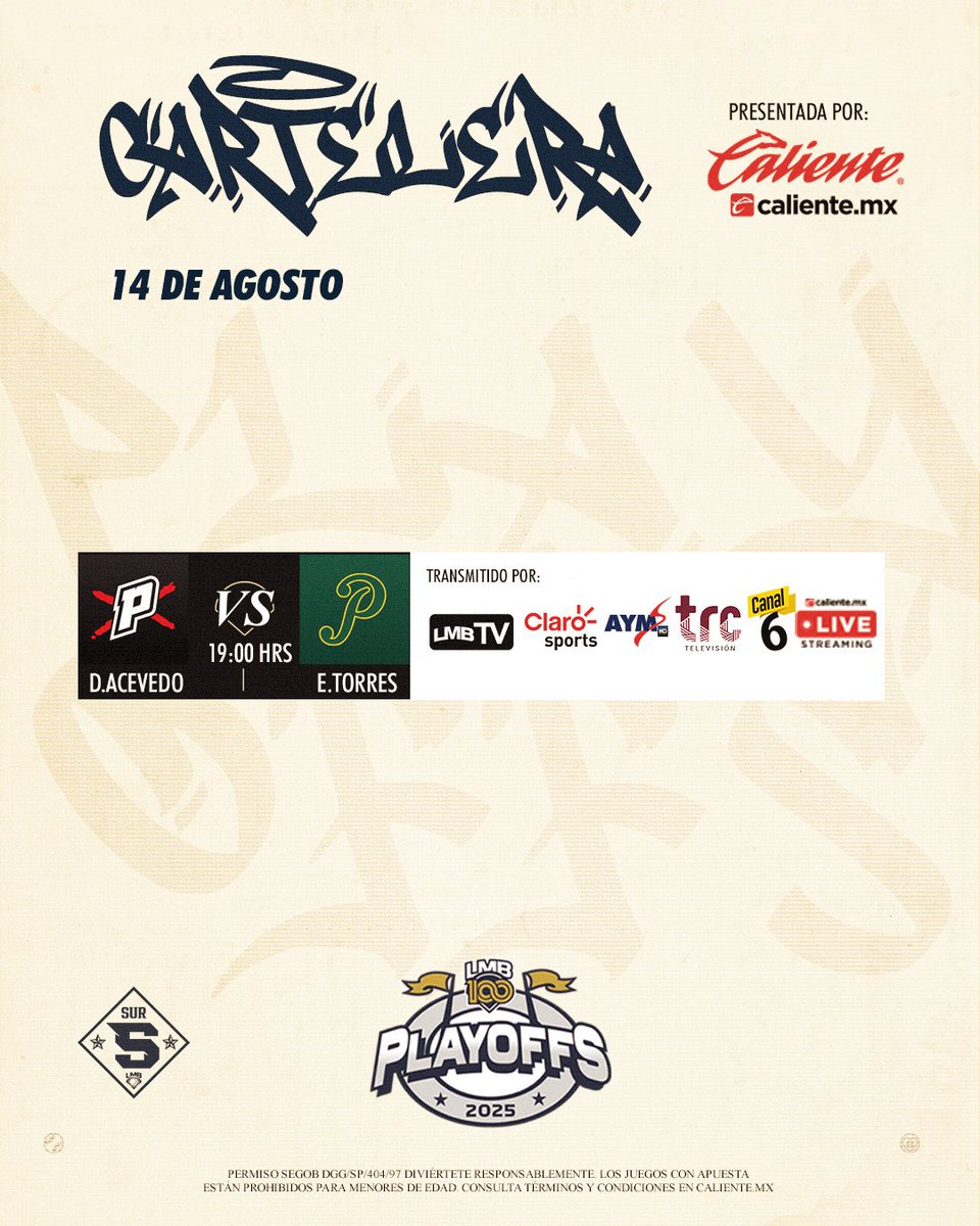 Al Son de la LVBP (@alsondelalvbp) on Twitter photo LIGA MEXICANA 🇲🇽⚾
Continúa la acción en tierra Azteca, con ustedes la jornada de hoy de los Playoffs de la <a href="/LigaMexBeis/">Liga Mexicana de Beisbol</a> ⚾🇲🇽
#AlSonDeLaLVBP ⚾🇻🇪 #LMB ⚾🇲🇽 LIGA MEXICANA 🇲🇽⚾
Continúa la acción en tierra Azteca, con ustedes la jornada de hoy de los Playoffs de la <a href="/LigaMexBeis/">Liga Mexicana de Beisbol</a> ⚾🇲🇽
#AlSonDeLaLVBP ⚾🇻🇪 #LMB ⚾🇲🇽