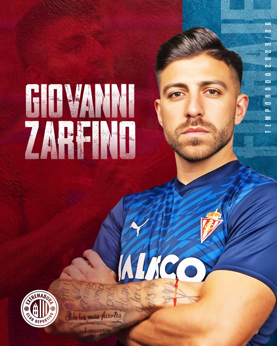 📣 OFICIAL | Giovanni Zarfino, nuevo jugador del #CDExtremadura ✍️🆗

El mediocentro uruguayo regresa a Almendralejo procedente del CD Castellón.

¡Bienvenido de nuevo a tu casa, <a href="/giozarfino/">Gio Zarfino</a>! 💙❤️

#BienvenidoZarfino