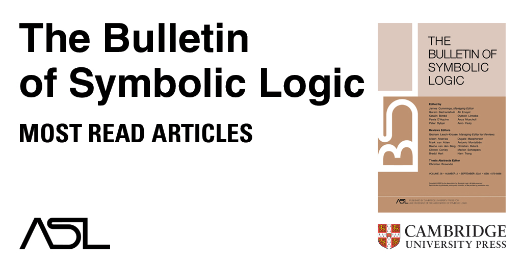 cambUP_maths's tweet image. Check out the most-read articles from Bulletin of Symbolic Logic here: 
📚 cup.org/41v0jIG
#SymbolicLogic