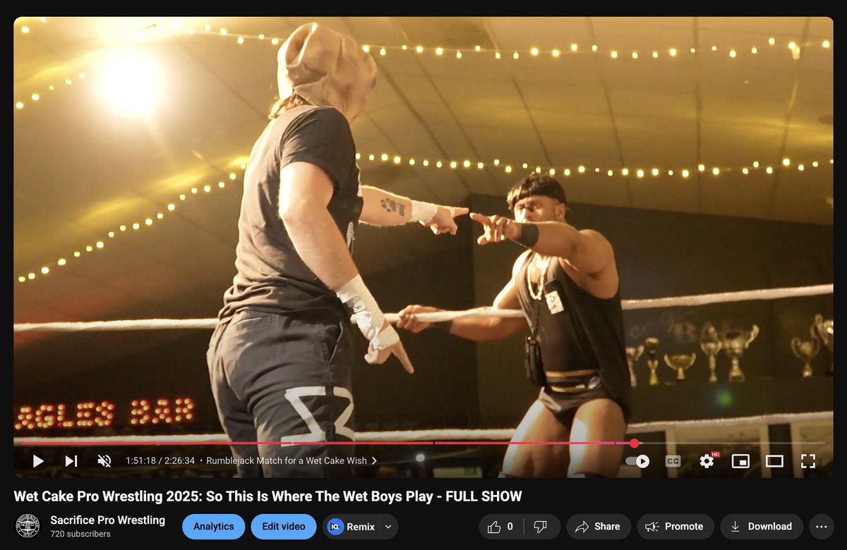 WetCakePro's tweet image. 🚨 Wet Cake Pro 2025, now live on Youtube!
youtube.com/watch?v=IXUc6H…
—
Next SP Show - Sun Sept 7th, 2PM
TICKETS @ buff.ly/3OhZlX3