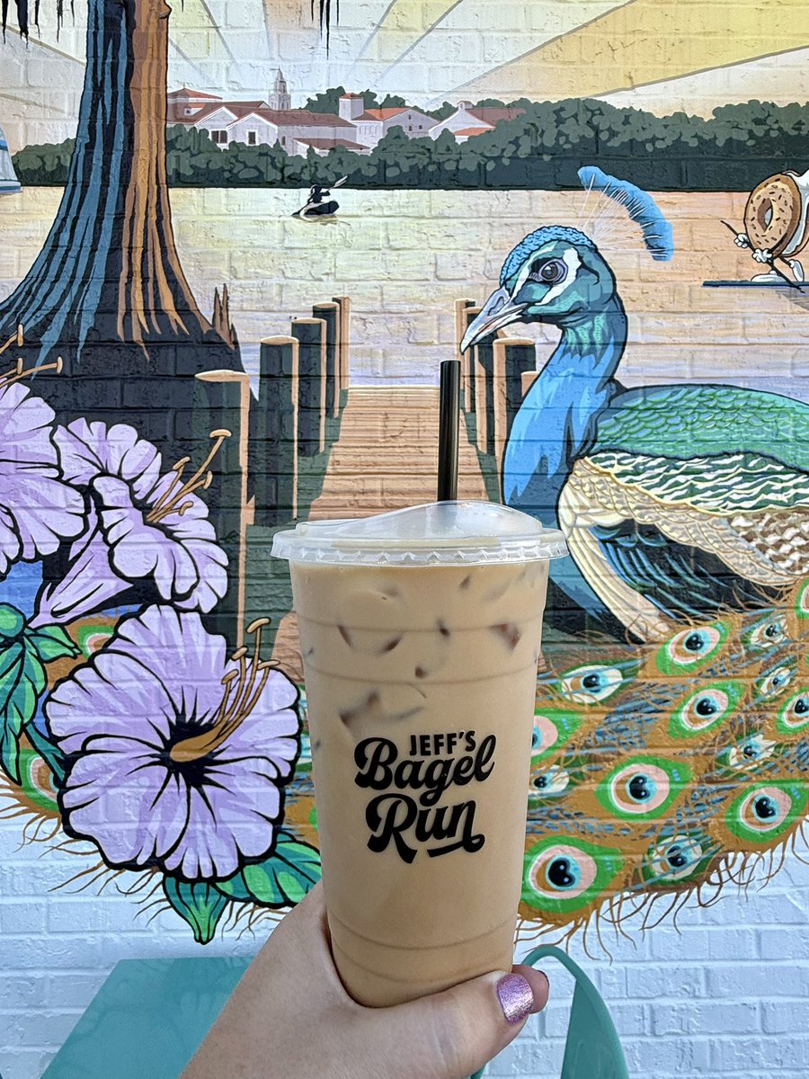 Jodicab22's tweet photo. Finally made it to @jeffsbagelrun to grab the PB&amp;J Latte before it fades away to fall! It’s a good mix of sweet and creamy! Perfect for those Florida back to school days. Grab one before August 17th!

#JBRAmbassador #Promoted #SummerofSips #JeffBagelRun #DontSleepIn https://t.co/hixHQOMU2A