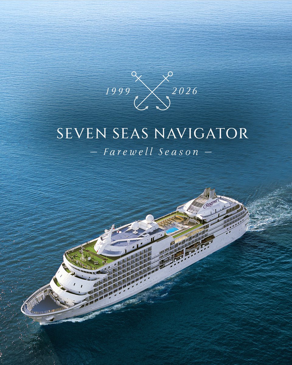 In 2026, we will bid farewell to a beloved icon. Seven Seas Navigator® is leaving behind a magnificent seafaring legacy, and her farewell season will feature special events, tributes and shoreside experiences that pay homage to her. Learn more bit.ly/4oCfI3T