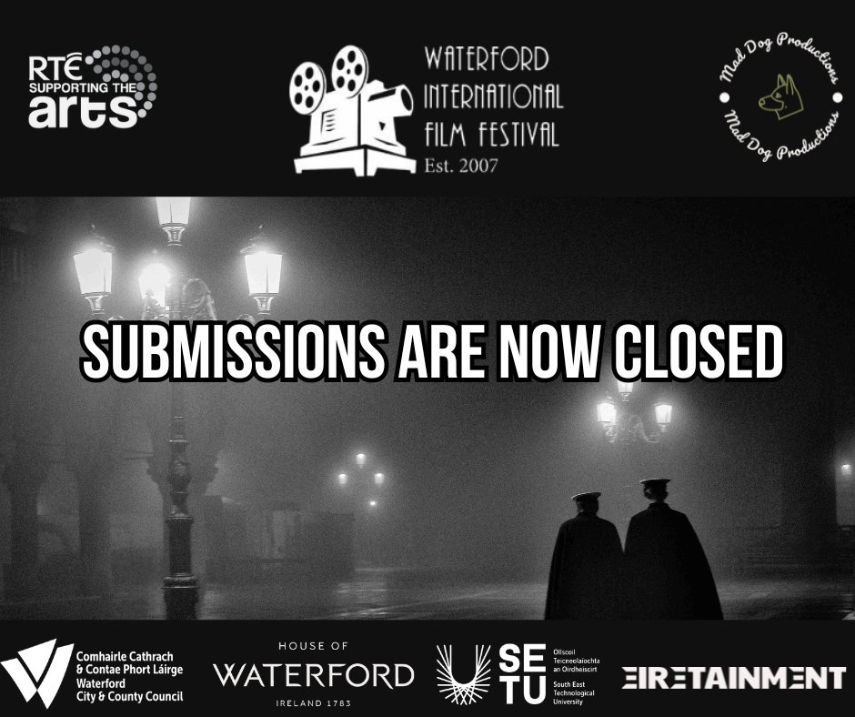 waterfordfilm's tweet photo. ✨ Submissions Are Now Closed! ✨
A huge thank you to all the filmmakers, writers, photographers, and artists from around the world who sent in their work to the Waterford Intl. Film Fest this year.We would like to wish everyone who entered the best of luck with their projects! https://t.co/albEaOuI2C