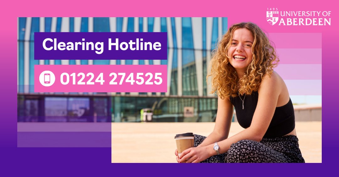 aberdeenuni's tweet image. Our #Clearing hotline will remain open until 8pm tonight and then we’re back from 9am tomorrow. If you’re still exploring your options after receiving your #ALevel results, call us on 01224 274525 or visit abdn.ac.uk/clearing to explore our fantastic clearing opportunities.
