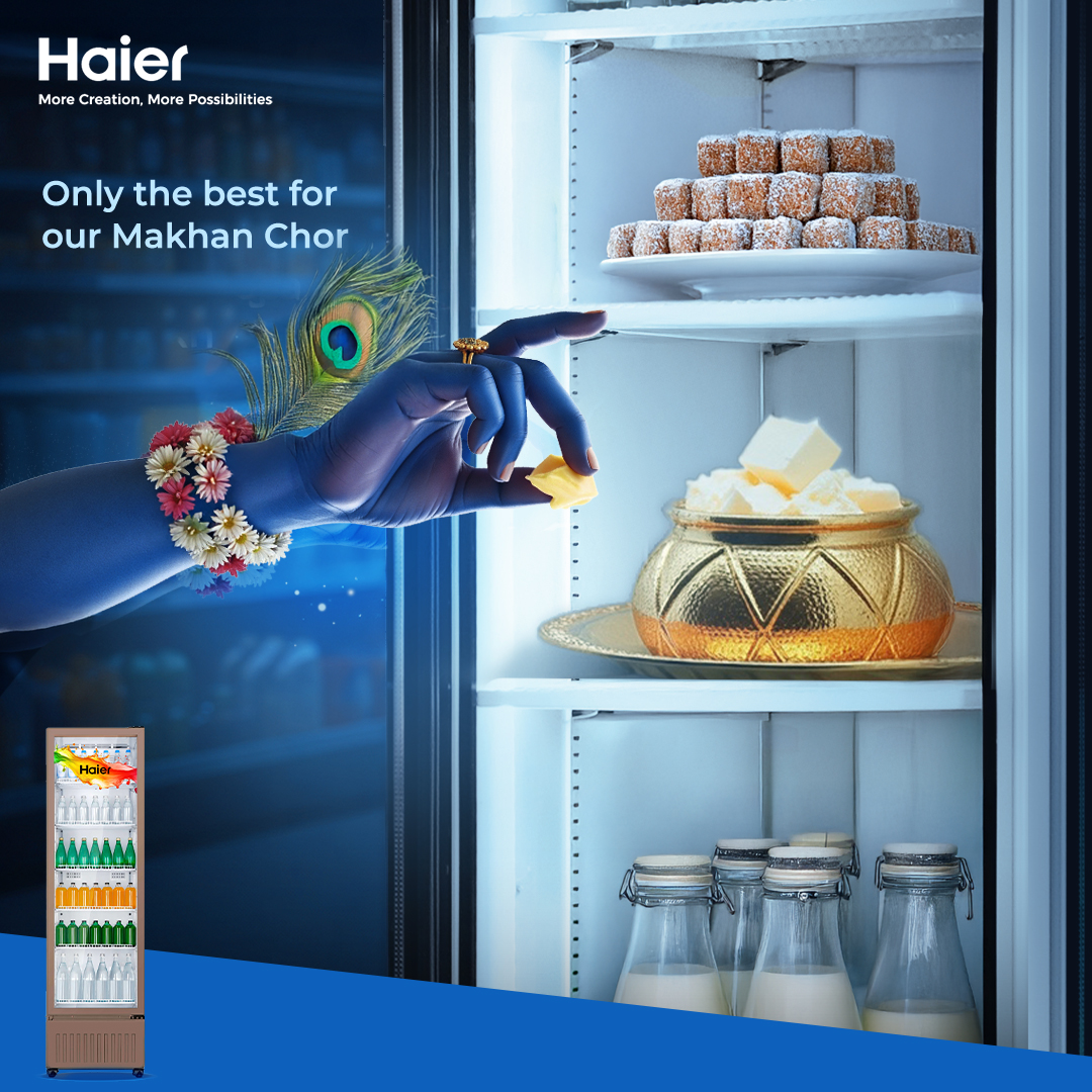 Even Kanha knows the best place to keep his beloved makhan cool, safely tucked inside a Haier Visi Cooler. Because some treasures deserve the perfect chill. Happy Janmashtami!

#Haier #MoreCreationMorePossibilities #VisiCooler