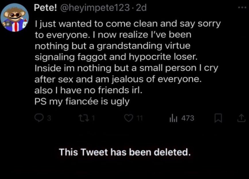 I wonder why he deleted it 🤔