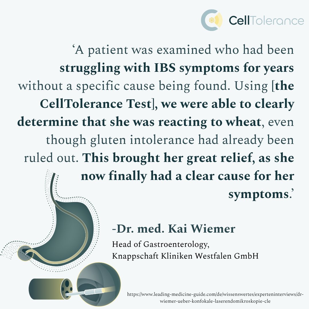 CellTolerance's tweet photo. Diagnosing unexplained digestive issues like #IBS is challenging. Dr. med. Kai Wiemer, Head of Gastroenterology, @KKliniken is changing that with the #CellTolerance test.
Original article in German: https://t.co/MwXTYBMcFq
English via Google Translate: https://t.co/vLU8SL1141 https://t.co/pOcjlgaQhH