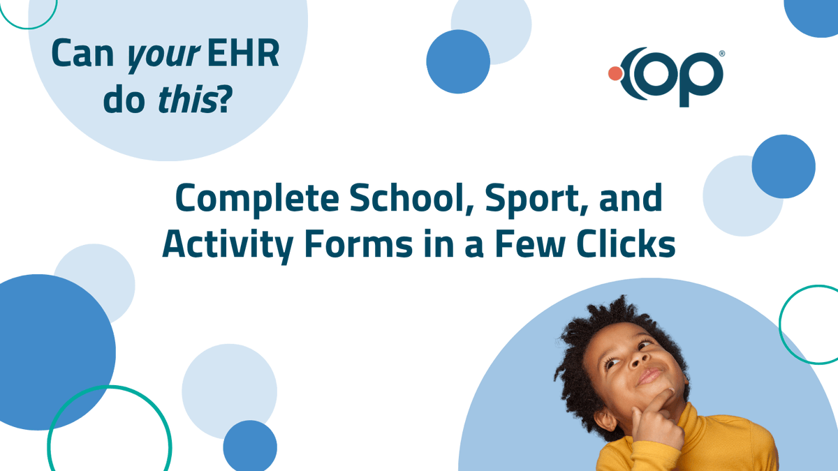 📚 It's back-to-school time! Don't let school, sport, and activity forms pile up. With OP, you can complete patient forms in a few seconds! See how easy it is, and ask yourself, "Can my EHR do that?" 👉 
hubs.la/Q03CL0zN0

#pediatrics #pediatricEHR #backtoschool #easypeasy