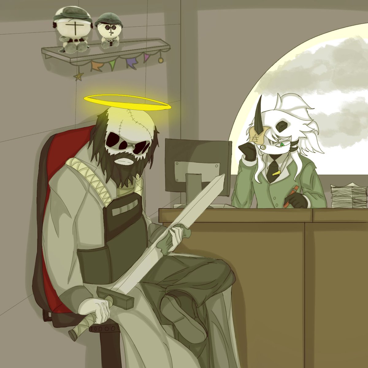 Homyak_yebuhiy's tweet photo. Miss Grace and Jesus☕😌
#fpe #fundamentalpapereducation #madnesscombat #madnesscombatfanart #fundamentalpapereducationAU #fpeau https://t.co/rm9r6XPi8A