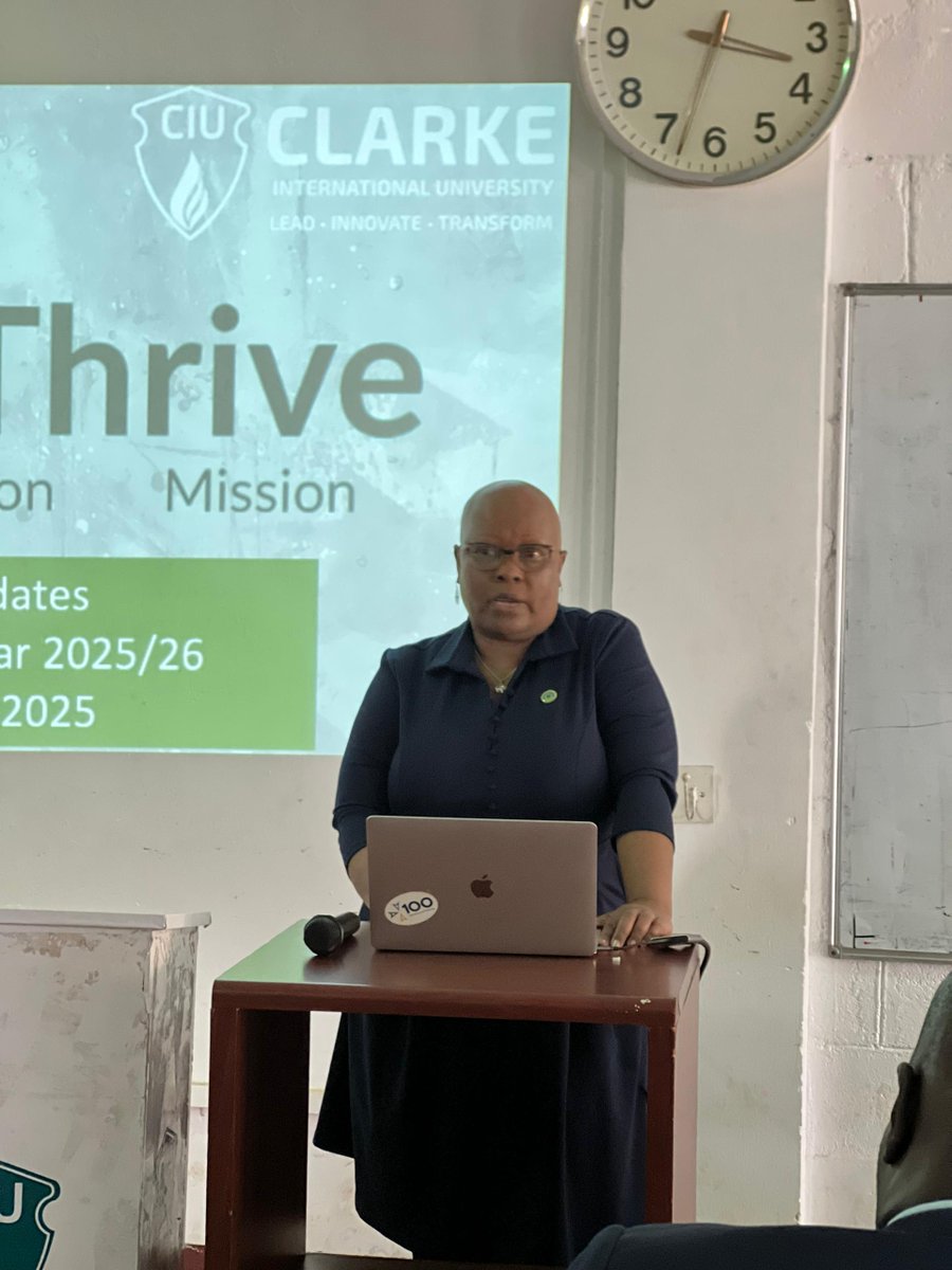 CIUuga's tweet photo. Prof. @RoseNanyongaCla   urged #CIU staff to master their roles, collaborate, and drive excellence. She unveiled the new mission &amp; Thrive Strategy 2025–2029, and called for adapting to the TIVET law with innovation, entrepreneurship, and competency-based learning. #Lead #Innovate https://t.co/6zE84bEYRN