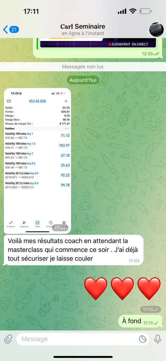 Fiacrepkanou's tweet photo. 50 USD À 500 USD

MEMBRE DU SEMINAIRE DU TRADER GAGNANT ❤️❤️❤️

LES MEILLEURS TÉMOIGNAGES VIENDRONT DANS LES PROCHAINS JOURS ; COMME TU AS CHOISI D’ETRE SPETACTEUR ON VA S’ASSURER DE FAIRE UN BON SPECTACLE. 

ON COMMENCE CE SOIR ❤️ https://t.co/XbOLWiDImQ