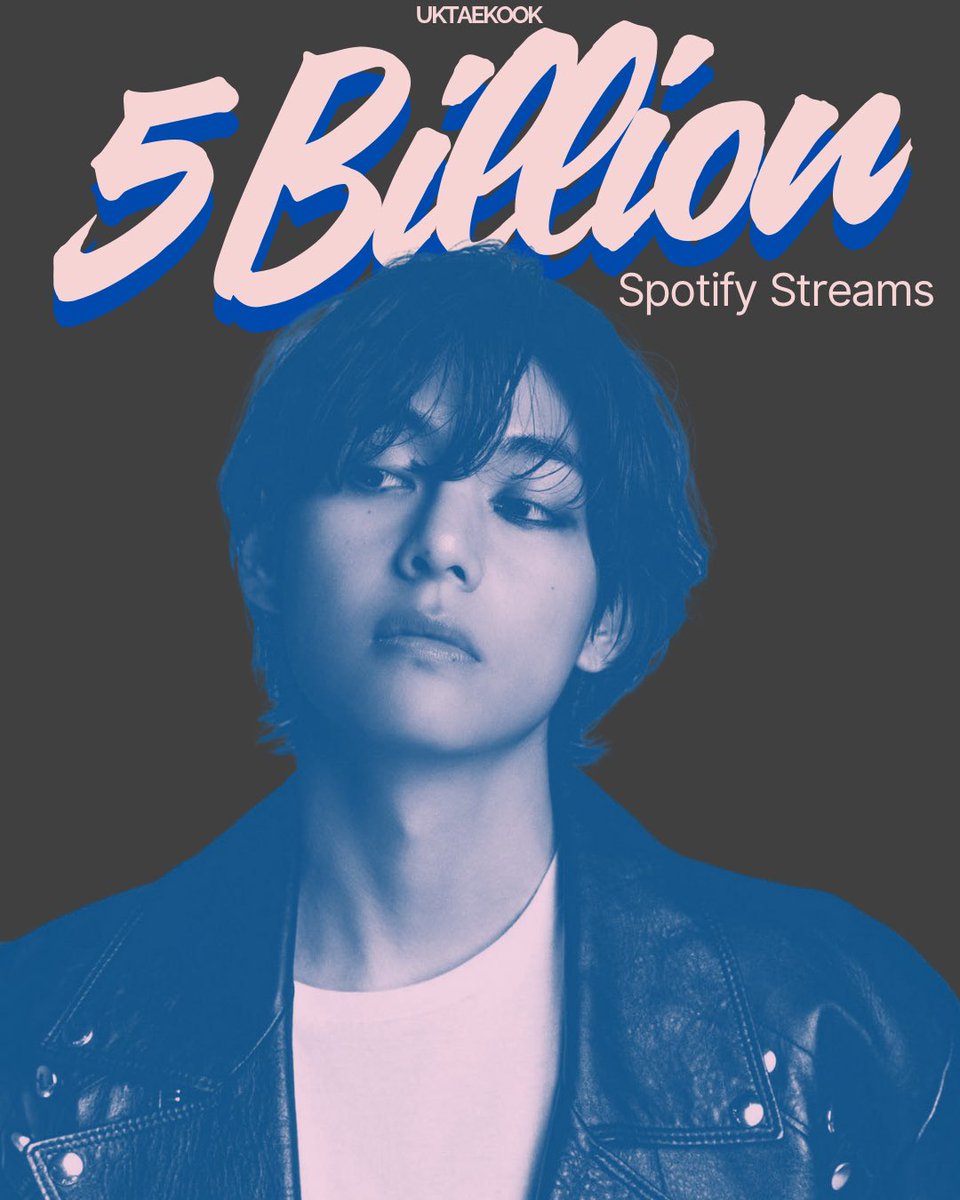 ℹ️ #V has now surpassed 5 billion streams across all credits on his Spotify profile.

CONGRATULATIONS TAEHYUNG 
FIVE BILLION FOR V
#V5BillionOnSpotify