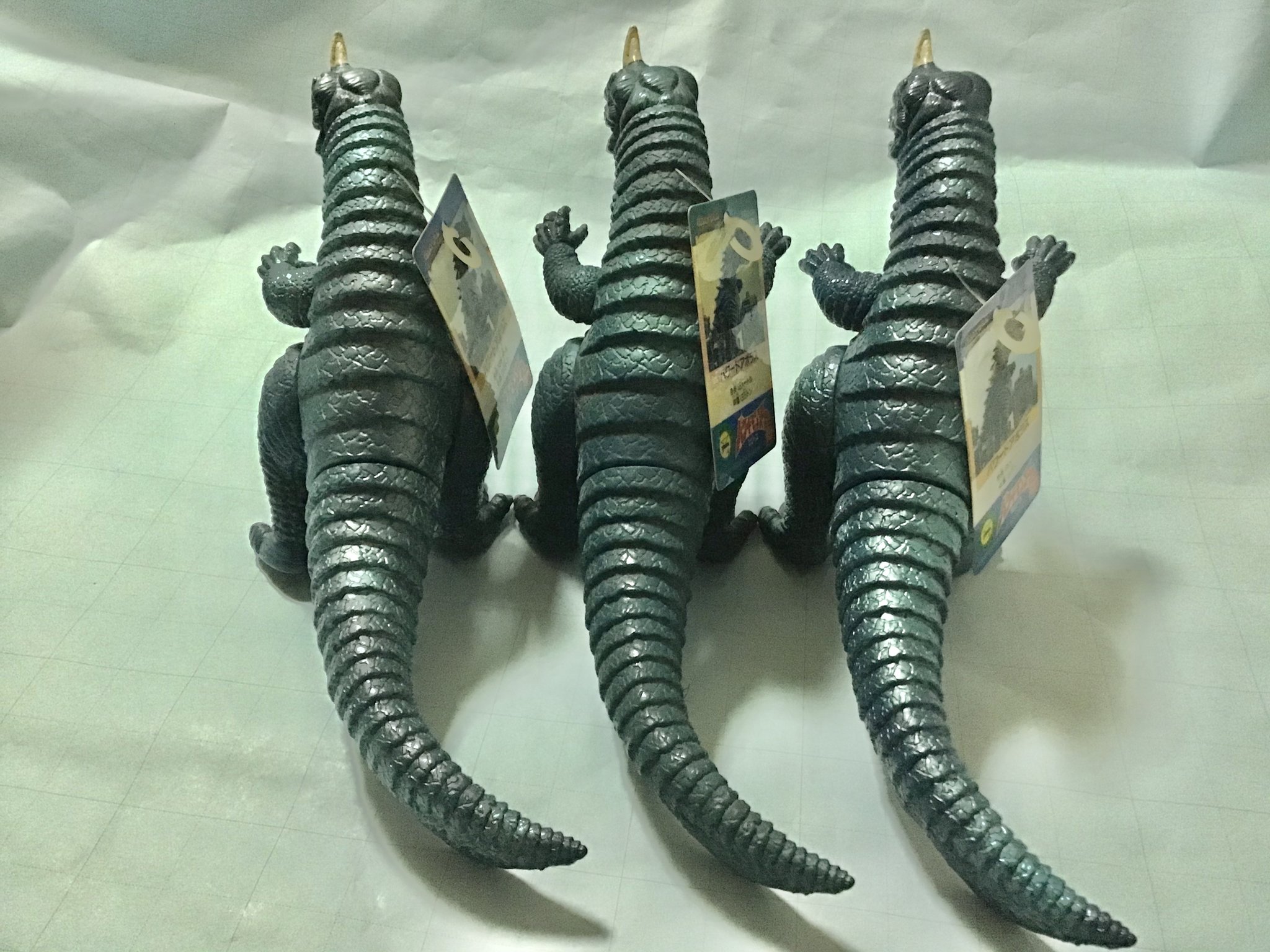 パワードモンスターシリーズ　パワードアボラス　タグ付き　1993年 ソフビ バンダイ BANDAI 【現状お渡し】ウルトラ怪獣ソフビ パワード