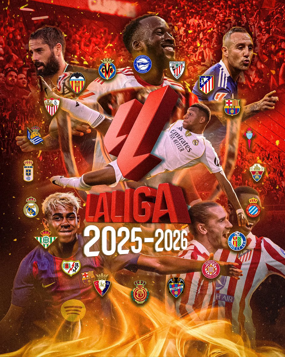 studio_kage's tweet photo. LA LIGA EMPIEZA MAÑANA 🔥

#LALIGAEASPORTS #laliga #RealMadrid #FCBarcelona #photoshop #design https://t.co/yrvc6I1MtL