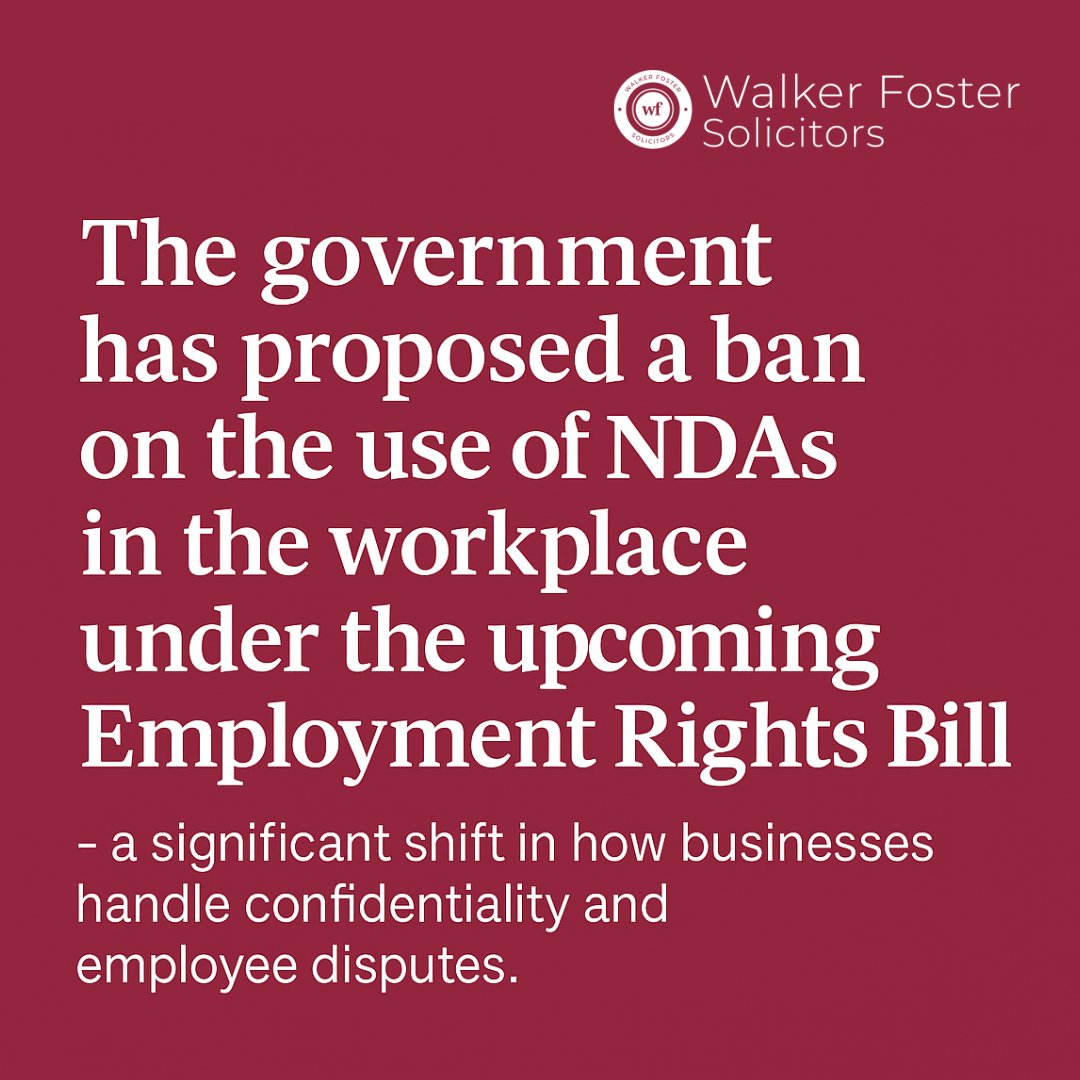 Now could be the right time to review your contracts and HR policies to keep them compliant and effective. 

Walker Foster’s expert team can help you update them to protect your business and support a transparent workplace. 🔗 tinyurl.com/yutv3h7j #BusinessContracts #NDABan