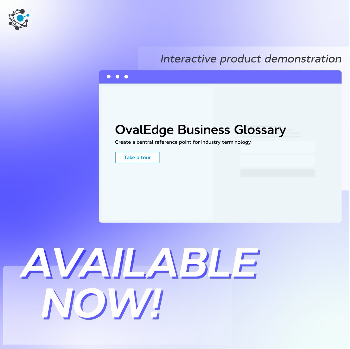 OvalEdgeData's tweet image. Explore the OvalEdge business glossary interactive product tour!

Learn how OvalEdge creates a central reference point for industry-specific terminology, acronyms, and definitions.

Try now 👉 hubs.ly/Q03zvszH0

#data #datagovernance #businessglossary